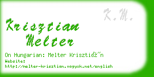 krisztian melter business card